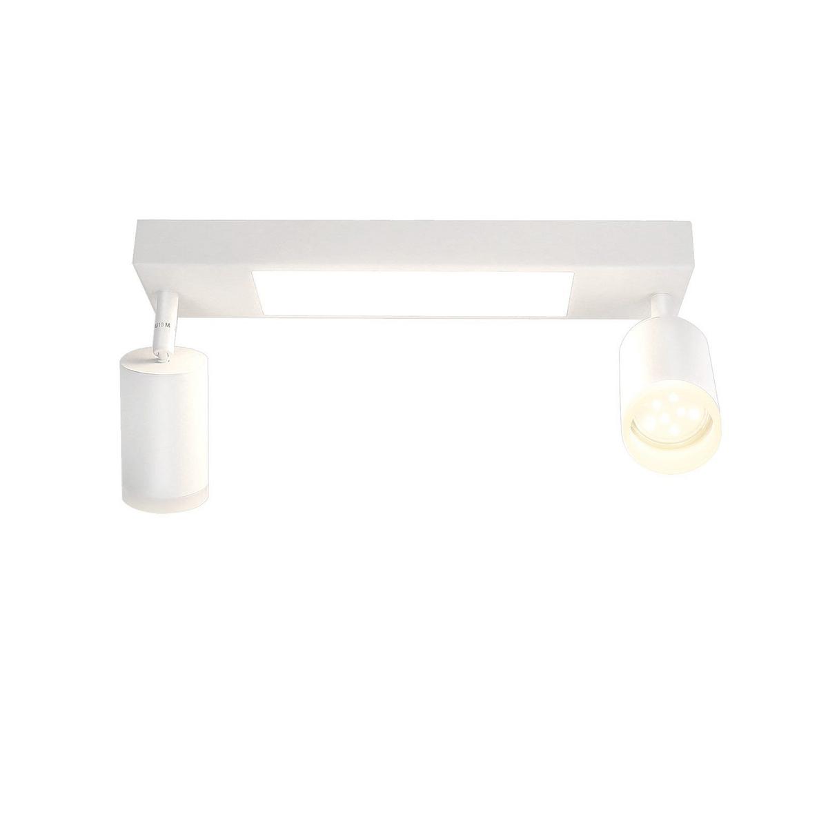 DECKENSTRAHLER Bielefeld 2-flammig 34/8/16.9 cm - Weiß, Metall (34/8/16.9cm) - Nettlife
