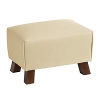POLSTERHOCKER Kaylah Echtleder beige - Beige, Leder (28/28/40cm) - 58aufmkessel
