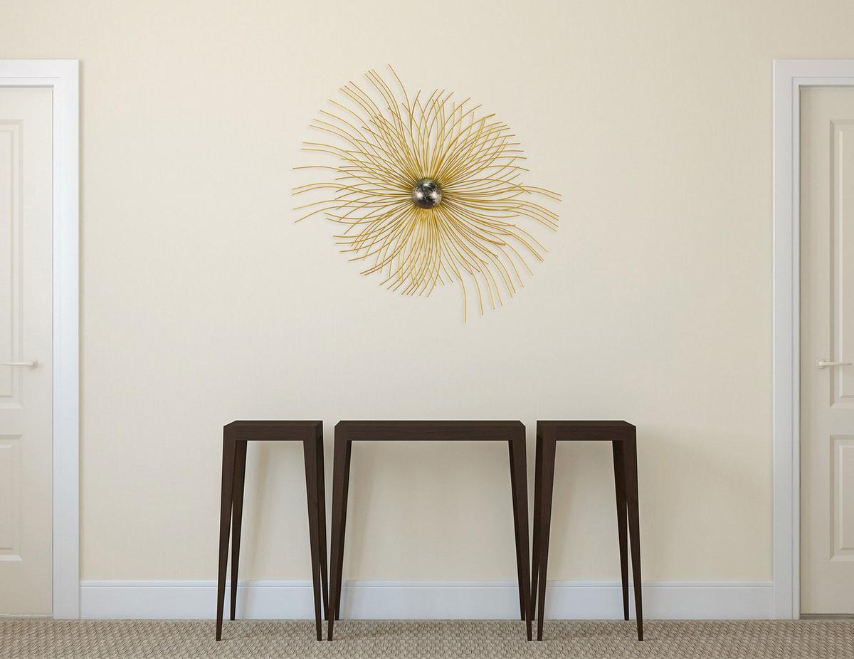 WANDDEKO Gold 80/65 cm - Goldfarben, Metall (2.46/65/11cm) - KUNSTLOFT