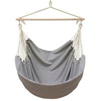 XXL-HÄNGESESSEL bis 150kg, 185/130cm, Grau - Grau, Textil (130/155/185cm) - Amanka