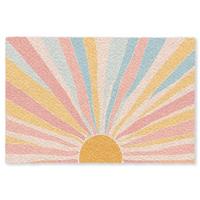 FUSSMATTE Illustration - Sonne - Pastellfarben Sauberlaufmatte 60x40 cm - Hellrosa, Kunststoff (60/0.4cm) - MuchoWow