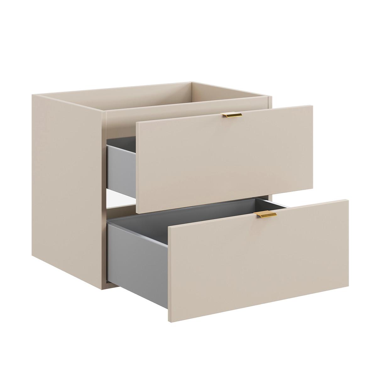 DOPPELWASCHTISCH 120.6cm Azel Kaschmir - Beige, Holzwerkstoff (120.6/52/46cm) - Petits-meubles