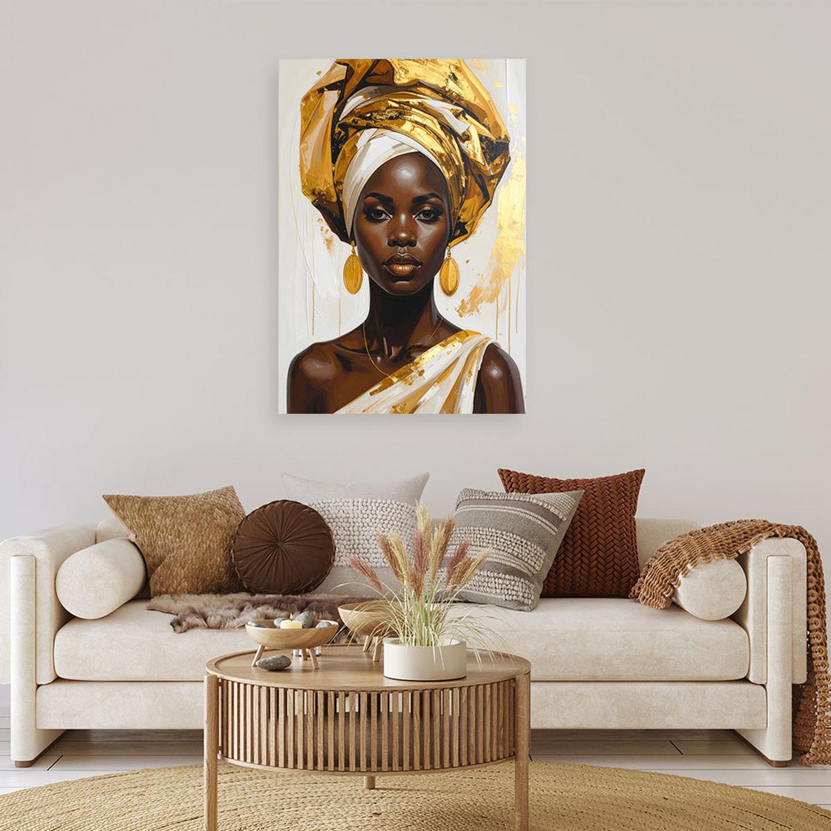 LEINWANDBILD Menschen & Charaktere 70x100cm - Goldfarben, Textil (70/100cm) - Feeby