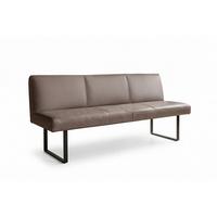 ESSZIMMERBANK ELEEN Dunkelbraun Leder - Dunkelbraun, Leder (243/85/69cm) - KAWOLA