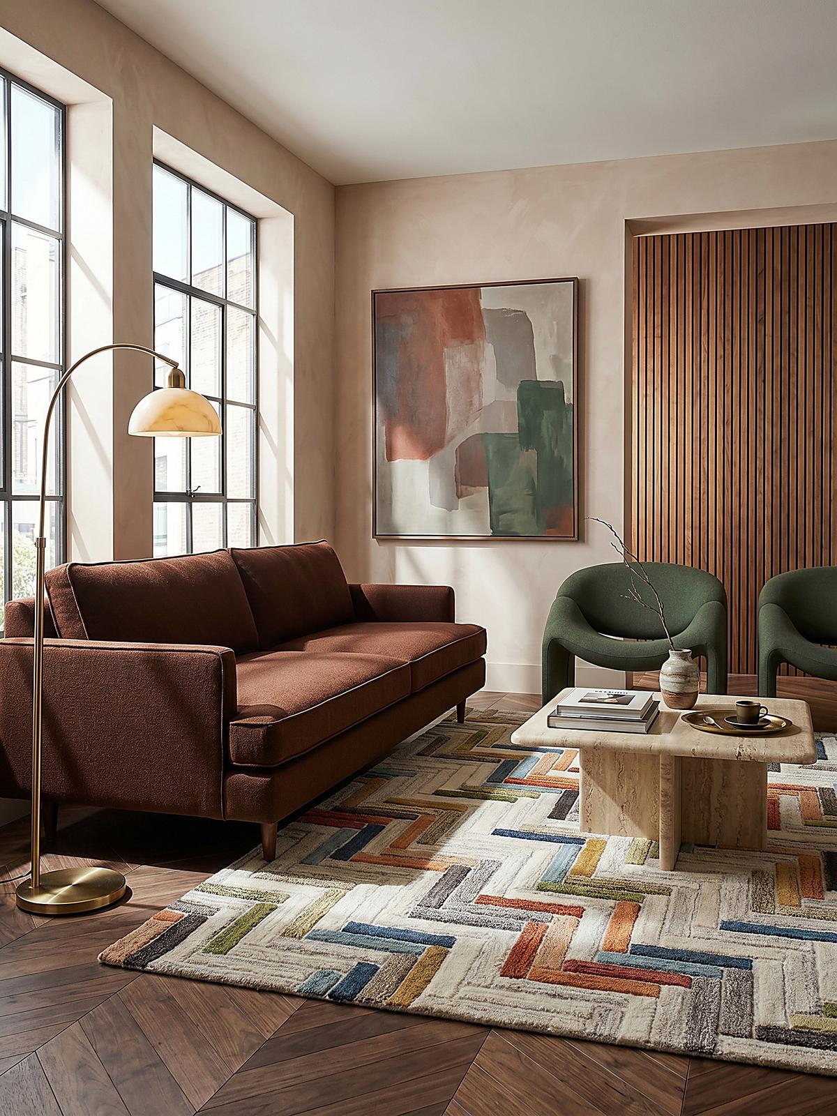 WOLLTEPPICH ESK, geometrisch, Florhöhe 10 mm, Bunt, 160 x 230 cm - Multicolor, Textil (230/160cm) - KADIMA DESIGN