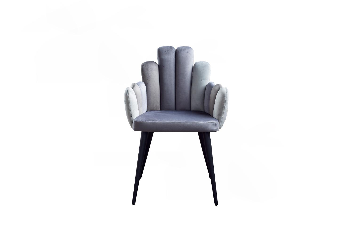 ESSZIMMERSTUHL FREJA Grau Velvet (1er-Set) - Grau, Kunststoff/Textil (58/85/56cm) - KAWOLA