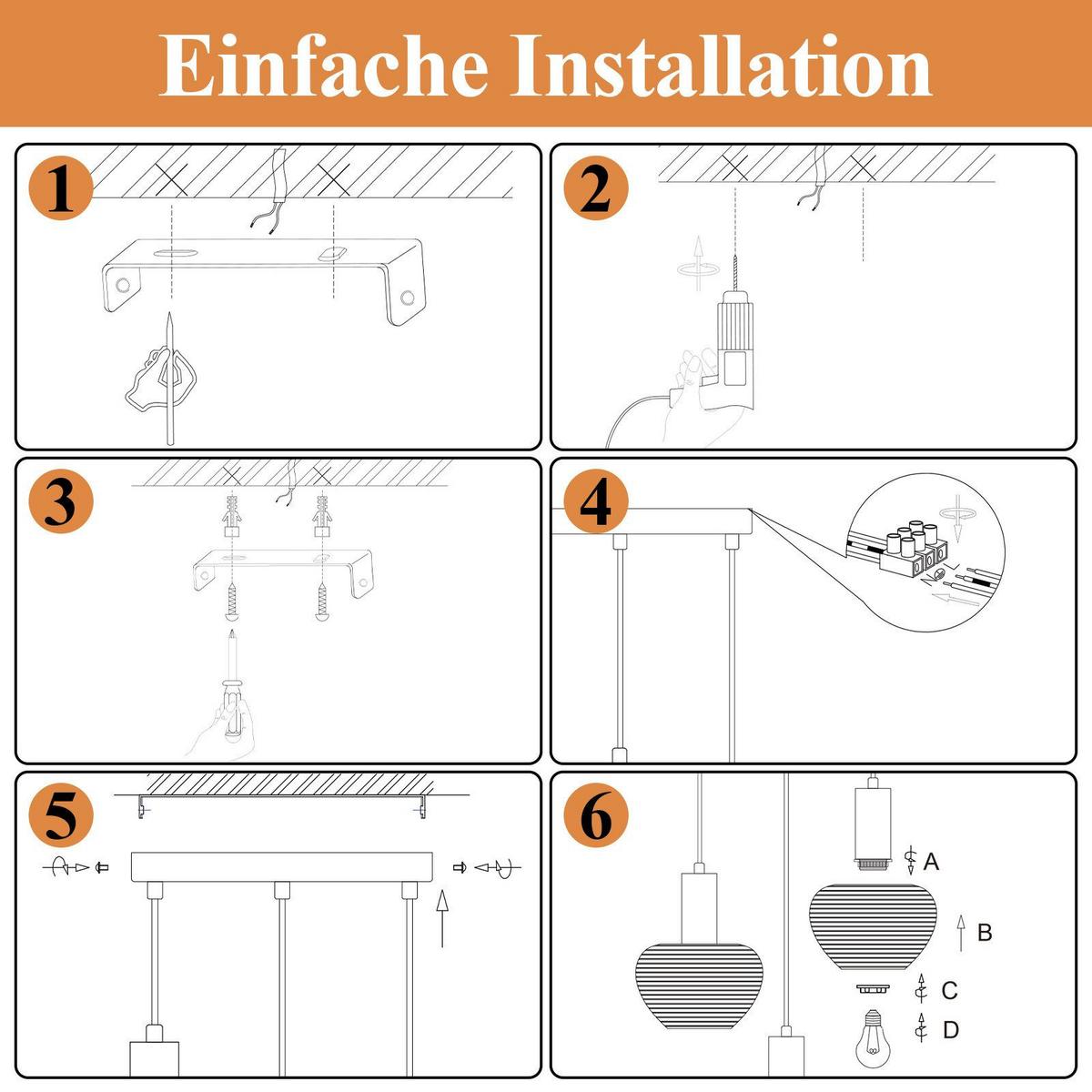 PENDELLEUCHTE BAMBUSKÄFIG Ⅲ 25/25/120 cm - Schwarz, Metall (25/25/120cm) - Nettlife