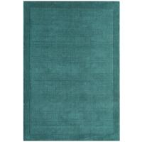 WOLLTEPPICH handgewebt STOW, mit Bordüre, Türkis, 120 x 170 cm - Grün, Textil (120/170cm) - KADIMA DESIGN