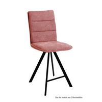 THEKENSTUHL (2er-Set) Deliane 47x109x60 Schwarz/Rosewood - Dunkelrosa/Schwarz, Kunststoff (60/109/47cm) - 58aufmkessel