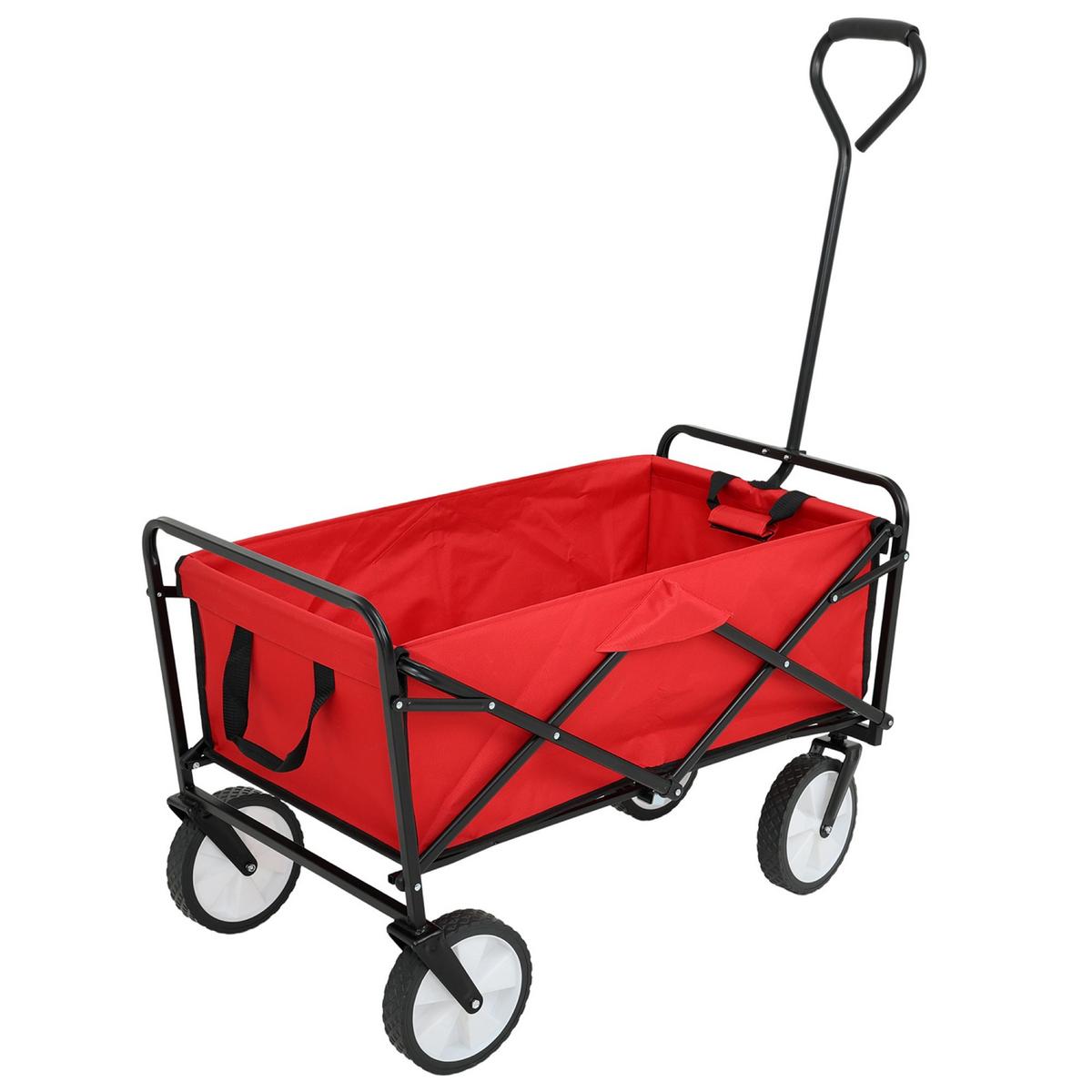 BOLLERWAGEN Faltbar, Strandwagen mit 110 kg Tragkraft - Rot, Textil (50/59/50cm) - RAUMHIRSCH FURNITURE
