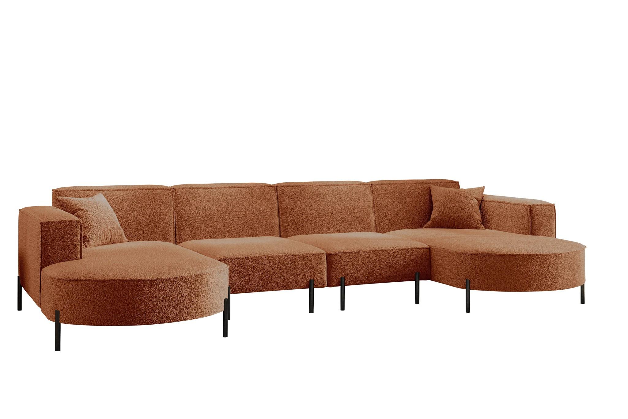 WOHNLANDSCHAFT Valencia Xl - Kupferfarben, Holzwerkstoff/Textil (384/80/165cm) - Fun Möbel