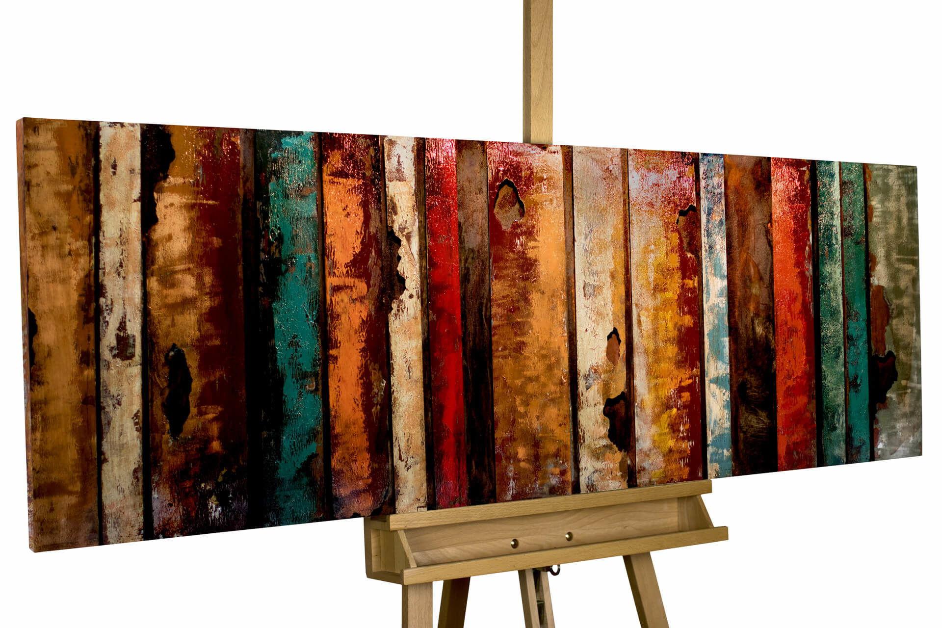 METALLBILD Bunt 144/44 cm - Multicolor, Metall (8.8/44cm) - KUNSTLOFT