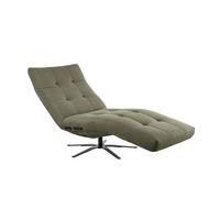 RELAXLIEGE LETICIA Grün Cord Drehbar (360°), Relaxfunktion - Schwarz/Olivgrün, Textil/Metall (82/115/156cm) - KAWOLA