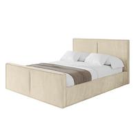 POLSTERBETT mit Bettkasten, Fußteil und Lattenrost, Boxbett ohne Matratze - EMMI-Z 180x200 Beige - Ecru, Holzwerkstoff/Textil (180/200cm) - ALTDECOR