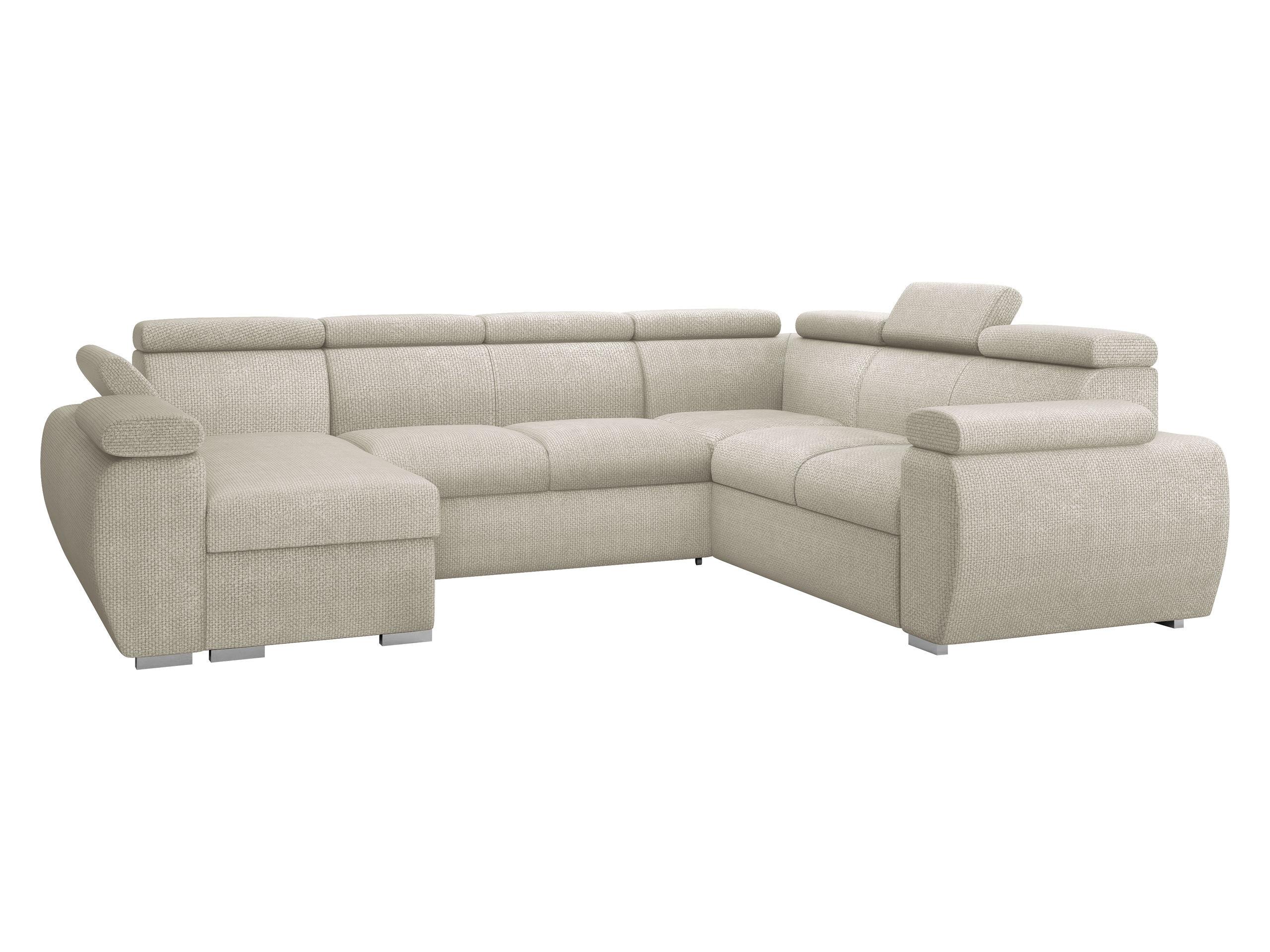 WOHNLANDSCHAFT Boston U, Seite: Links - LC+2P+R+2R - Chromfarben/Mokka, Holz/Textil (325/98/260cm) - MIRJAN24
