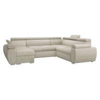 WOHNLANDSCHAFT Boston U, Seite: Links - LC+2P+R+2R - Chromfarben/Mokka, Holz/Textil (325/98/260cm) - MIRJAN24