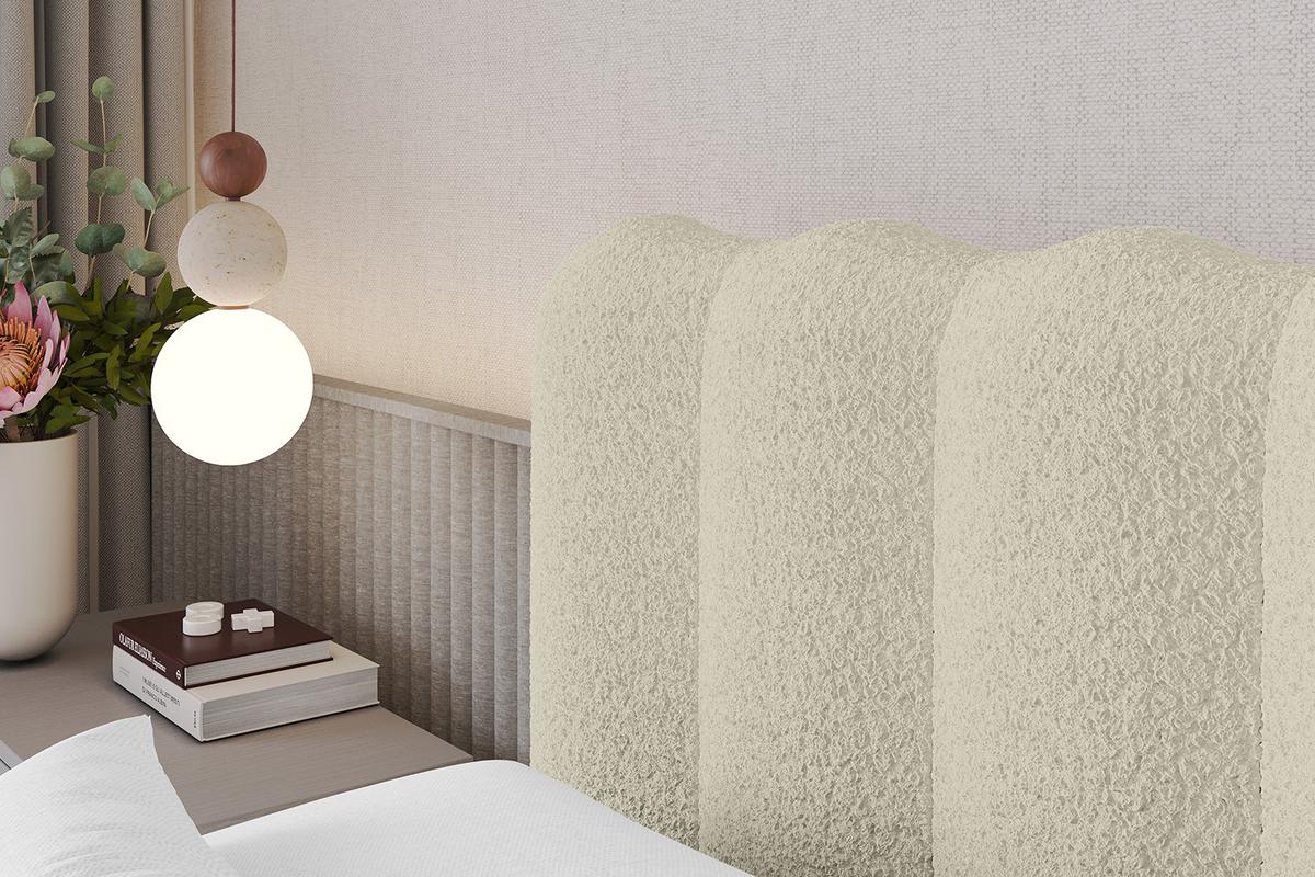 POLSTERBETT mit Bettkasten, Fußteil und Lattenrost, Bett mit Matratze H3/H4 - SORA-Z 180x200 Beige - Taupe, Holzwerkstoff/Textil (180/200cm) - ALTDECOR