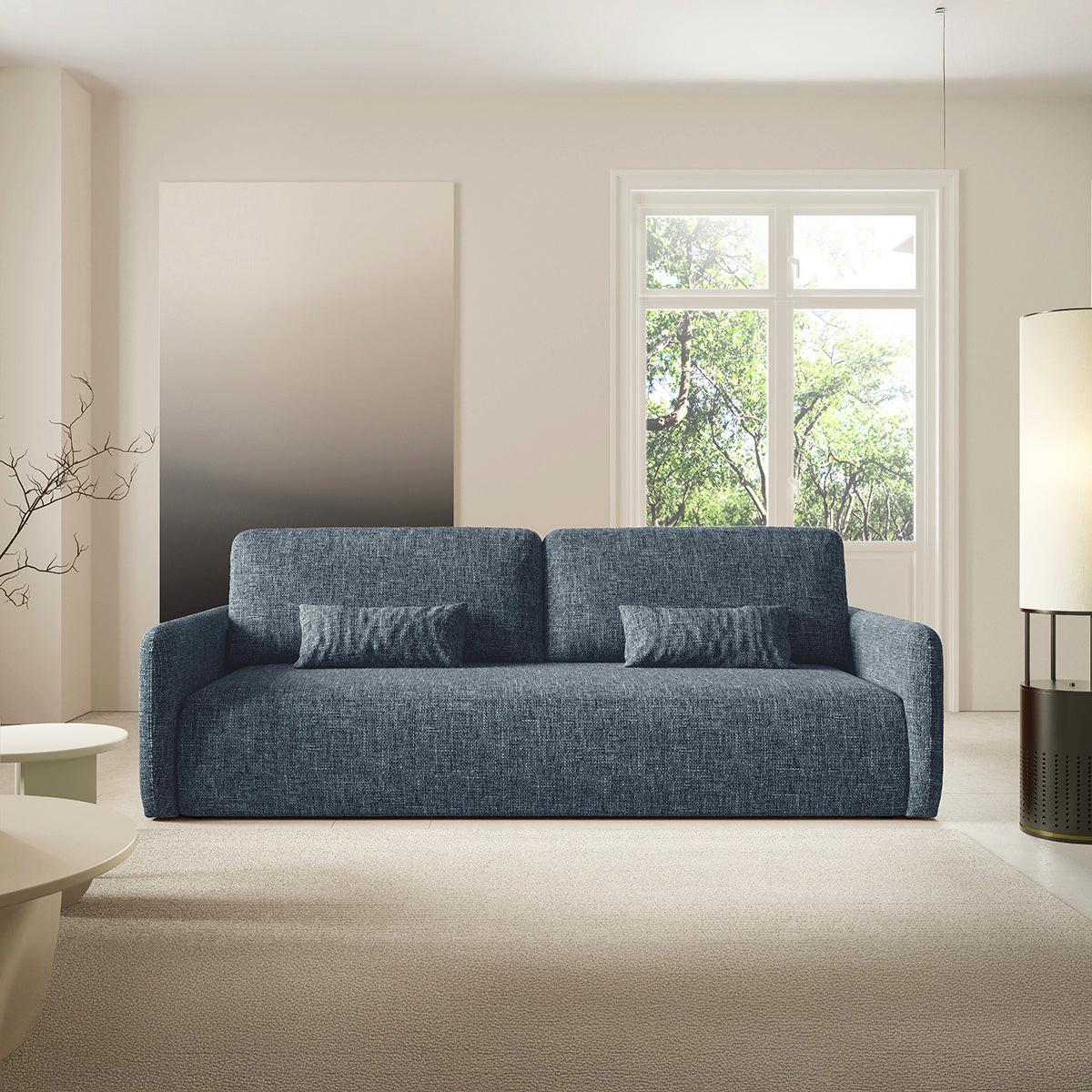 SOFA Lazarus 3 Sitzplätze Blau - Blau, Holz (217/86/102cm) - Petits-meubles