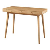 SCHREIBTISCH Hässleholm - Naturfarben, Naturmaterialien/Bambusholz (50/100/75cm) - [en.casa]
