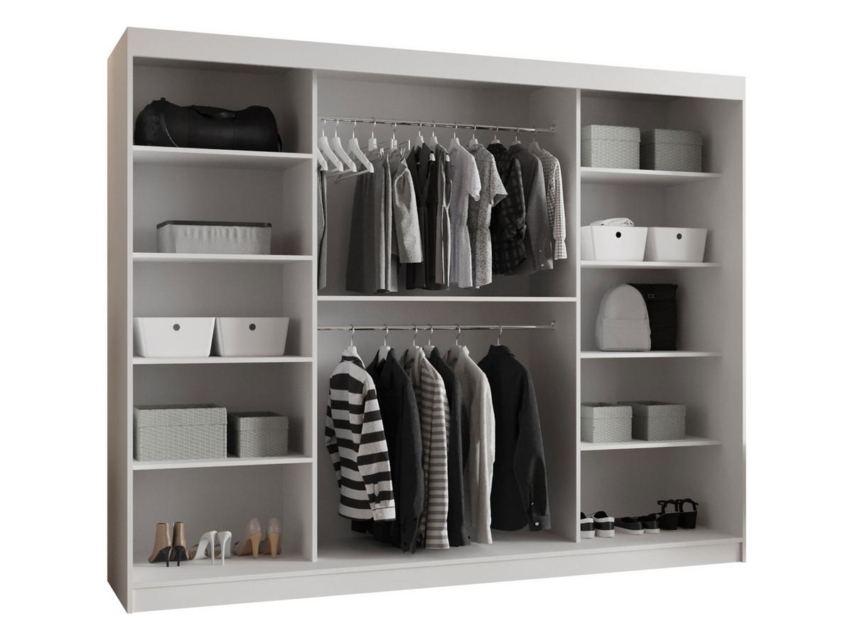 SCHWEBETÜRENSCHRANK Selfie 250 cm - Silberfarben/Nussbaumfarben, Holzwerkstoff/Kunststoff (250/200/62cm) - MIRJAN24