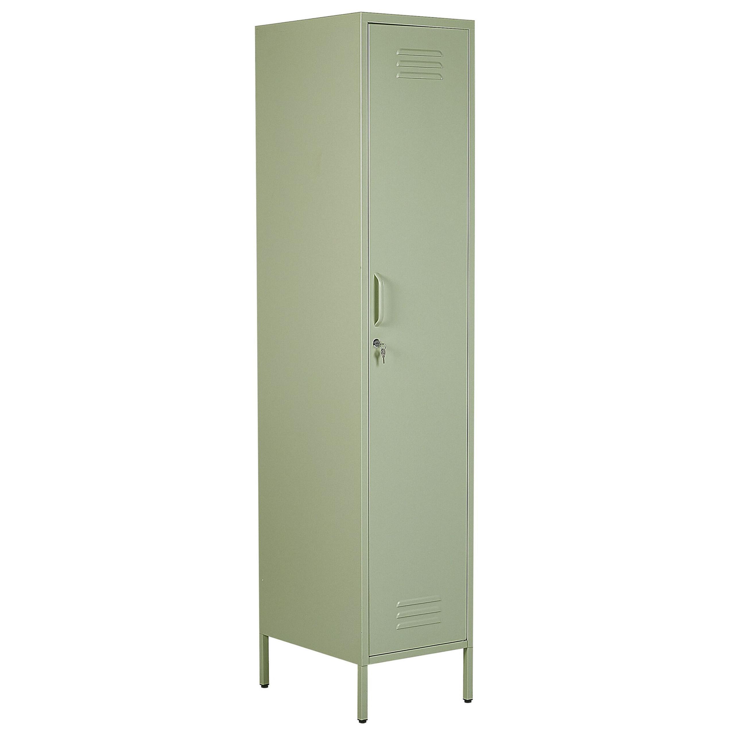 GARDEROBENSCHRANK grün Frome - Grün, Metall (38/185/50cm) - Beliani