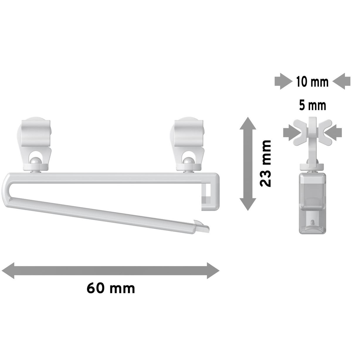 SCHLAUFENGLEITER UNIVERSAL, Glasklar, Packung 8 Stück - Transparent/Weiß, Kunststoff (6/2.4/1cm) - INTERDECO