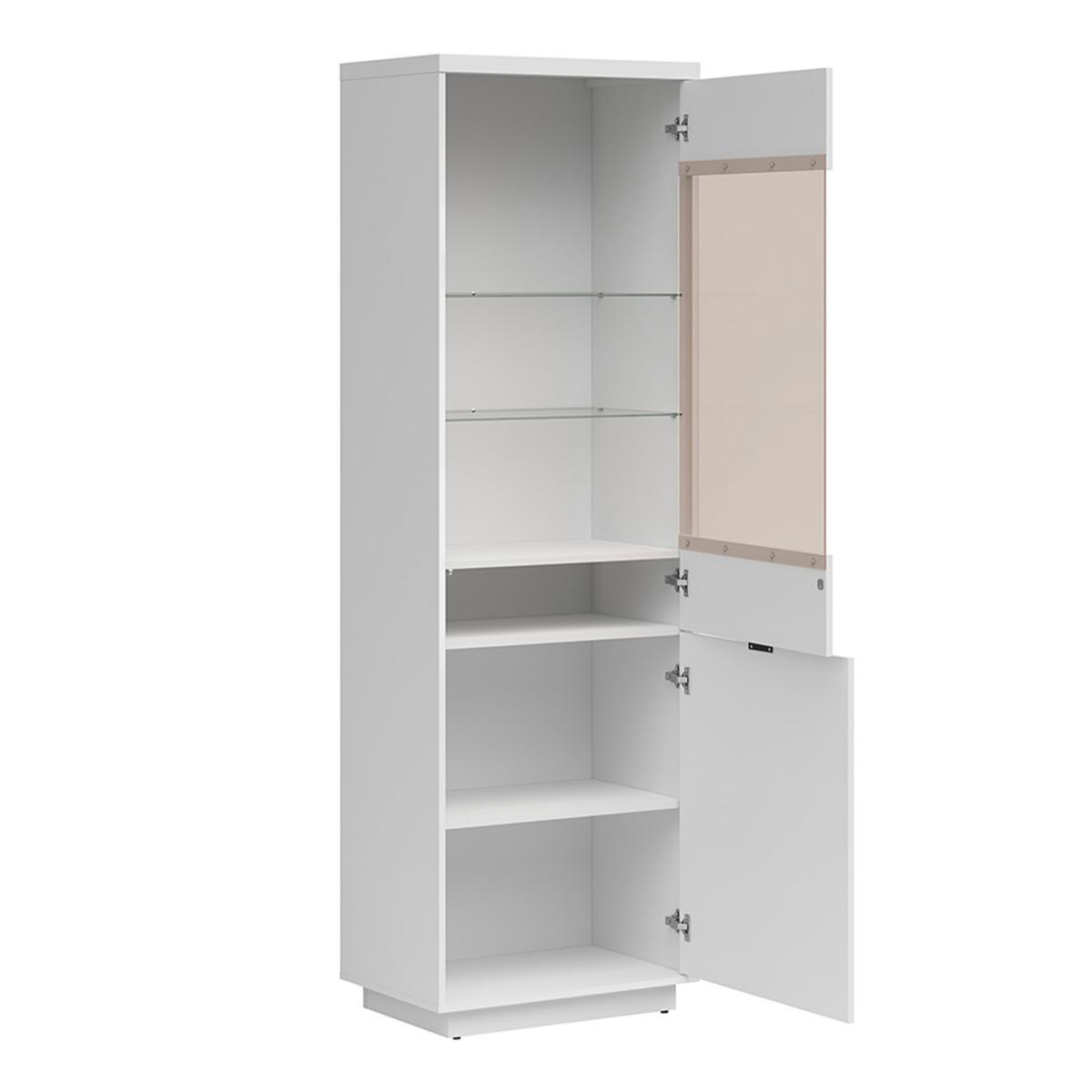 VITRINE Sven Weiß - Weiß, Holzwerkstoff (64/201/43cm) - Petits-meubles