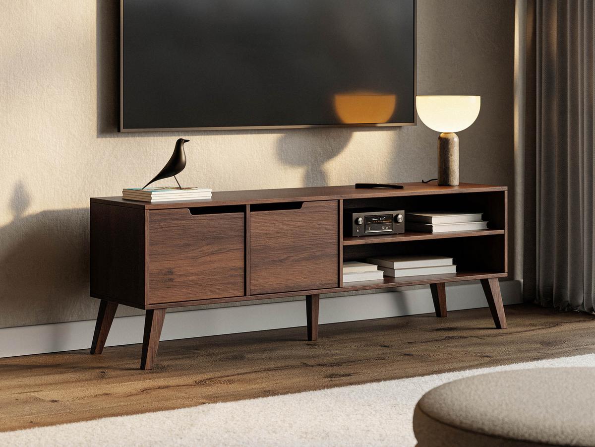 TV-LOWBOARD Nordelo 160 - Nussbaumfarben, Holz/Holzwerkstoff (160/55/40cm) - MIRJAN24