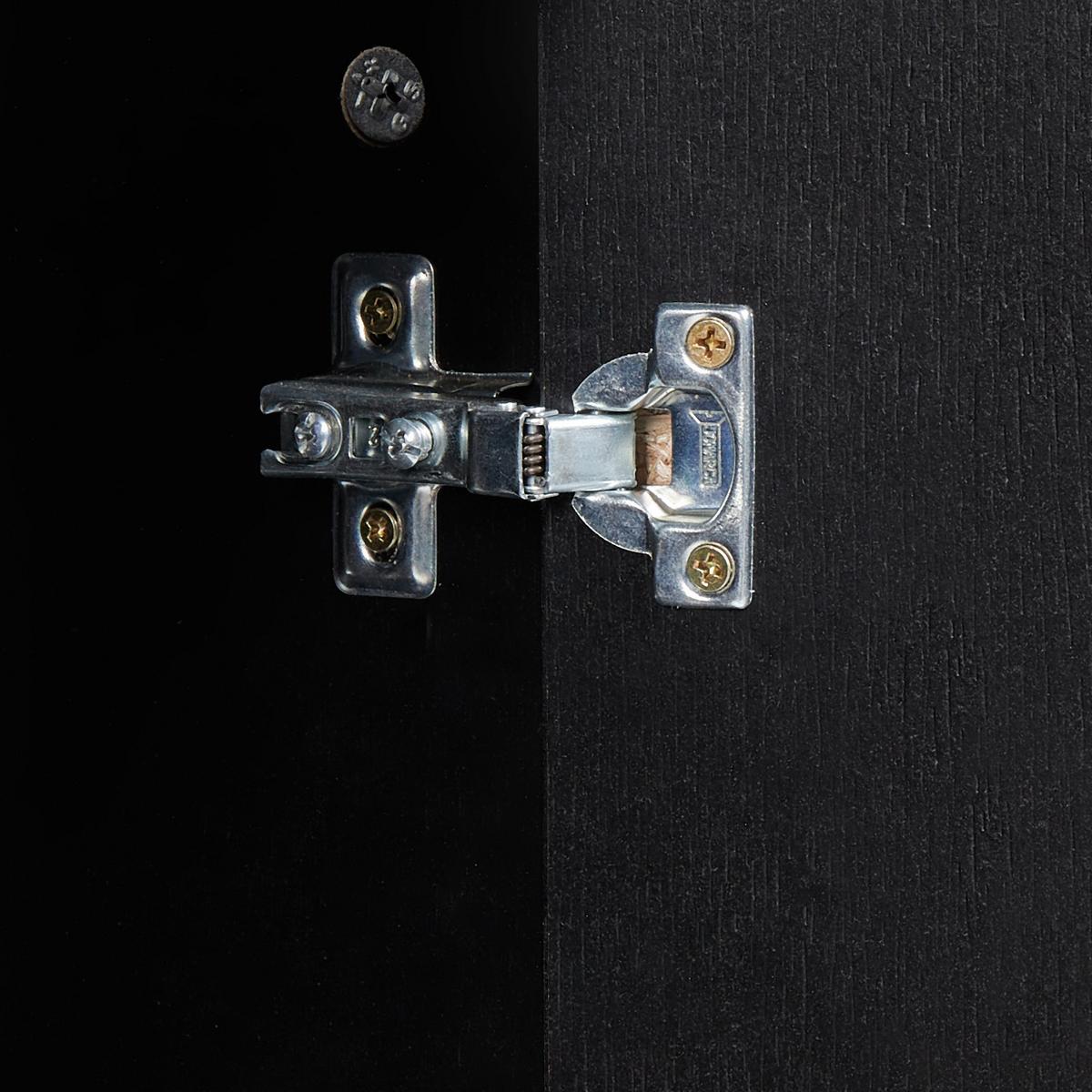 WASCHBECKENUNTERSCHRANK wandmontiertk 45 cm Schwarz Limeria - Schwarz, Holzwerkstoff (45/47/30cm) - Beliani
