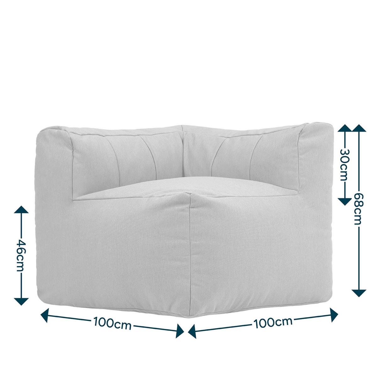 SITZSACK-SOFA Ecksessel - Grün, Textil (100/68/100cm) - icon