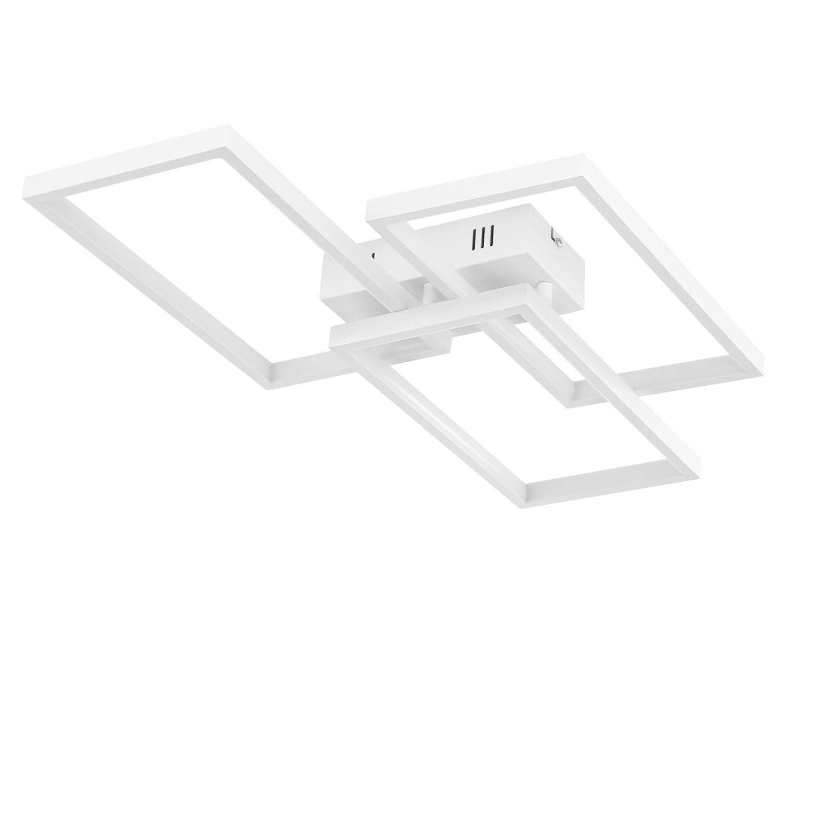 LED-DECKENLEUCHTE Wolfsgast 53.5/8.0/80.0 cm - Weiß, Metall (80/53.5/8cm) - ZMH