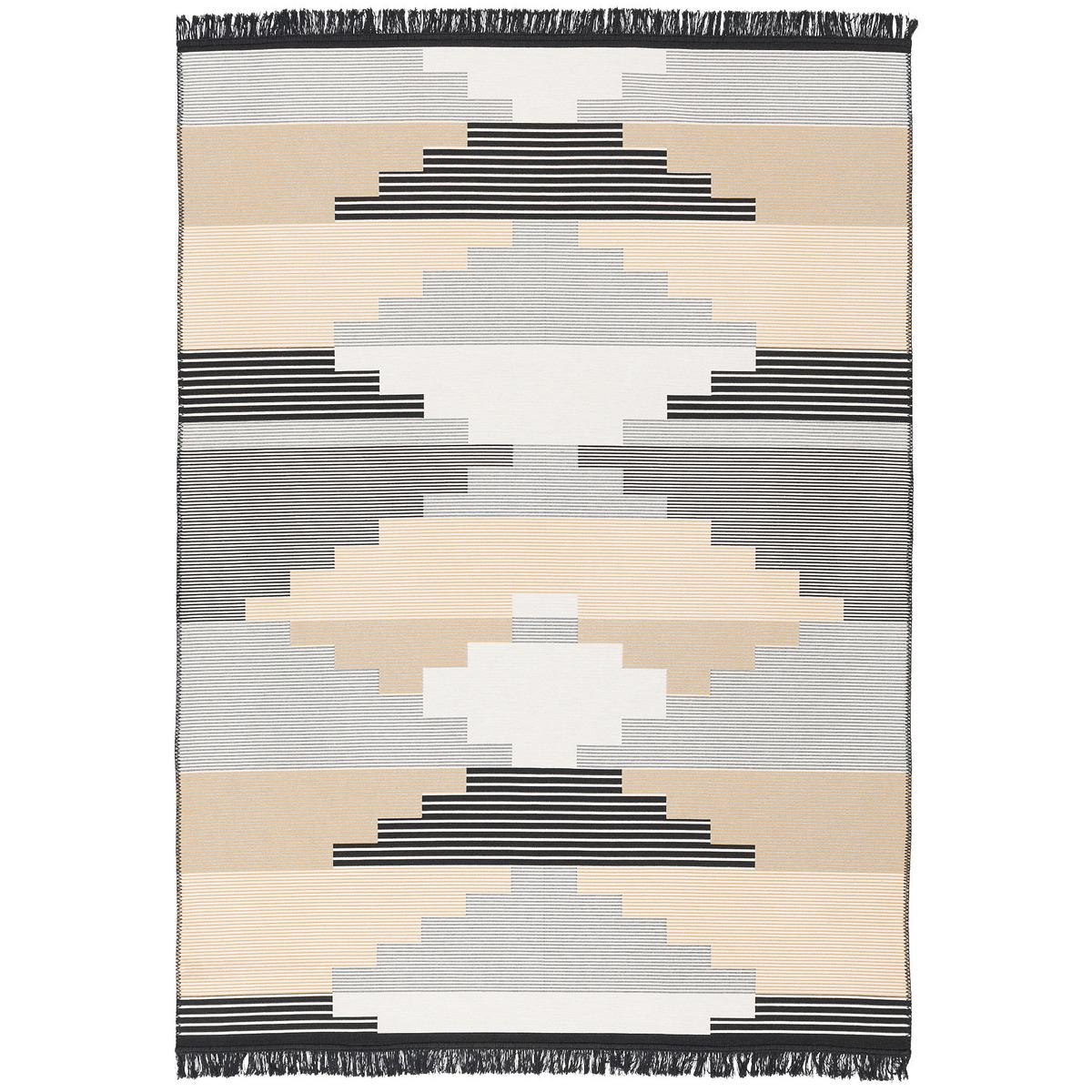 TEPPICH BEIDSEITIG ETHNO KELIM STYLE - Beige/Grau, Textil (160/230cm) - Pergamon