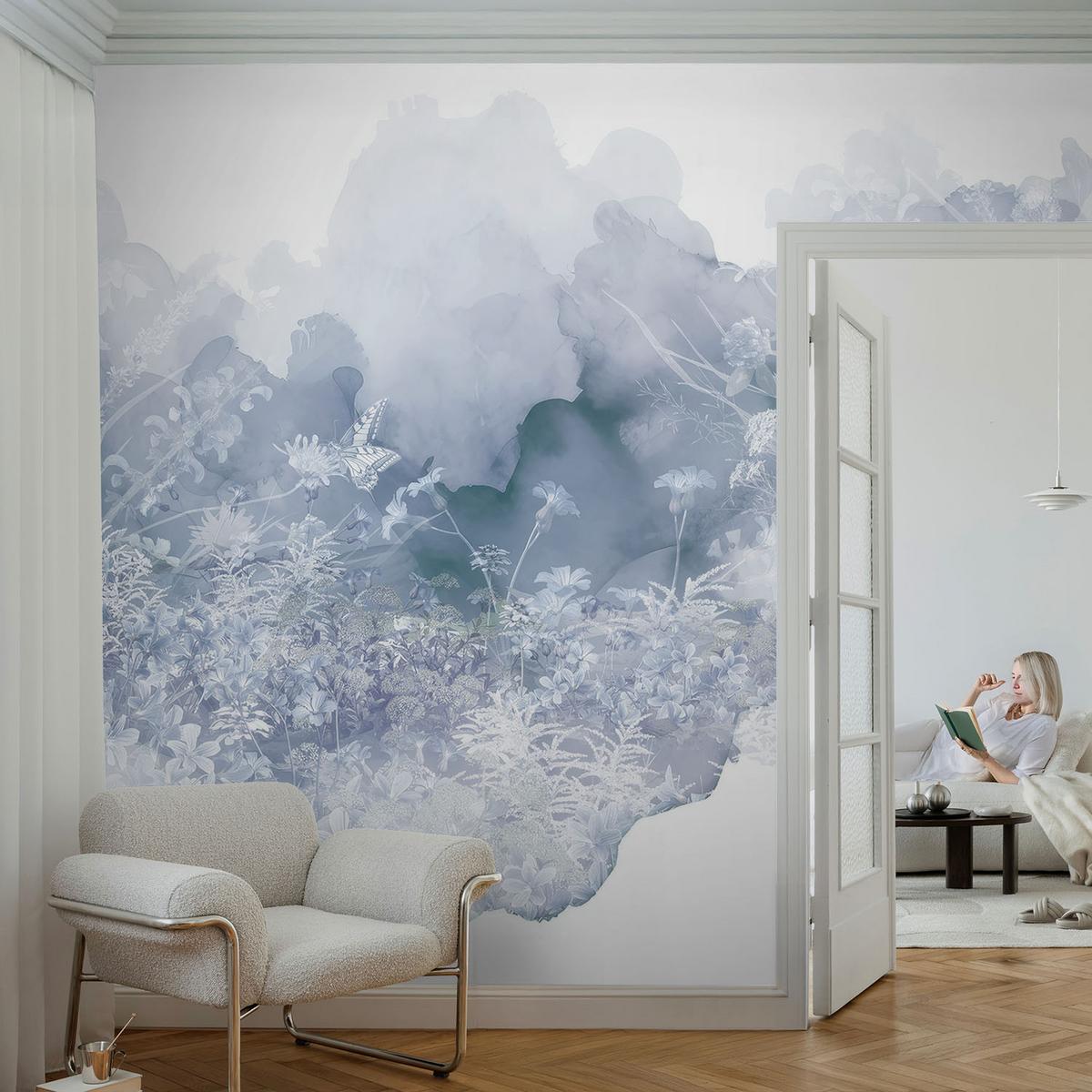 FOTOTAPETE 312x219 cm - Blumenwiese - Gelb, Textil (312/219cm) - Wallfluent
