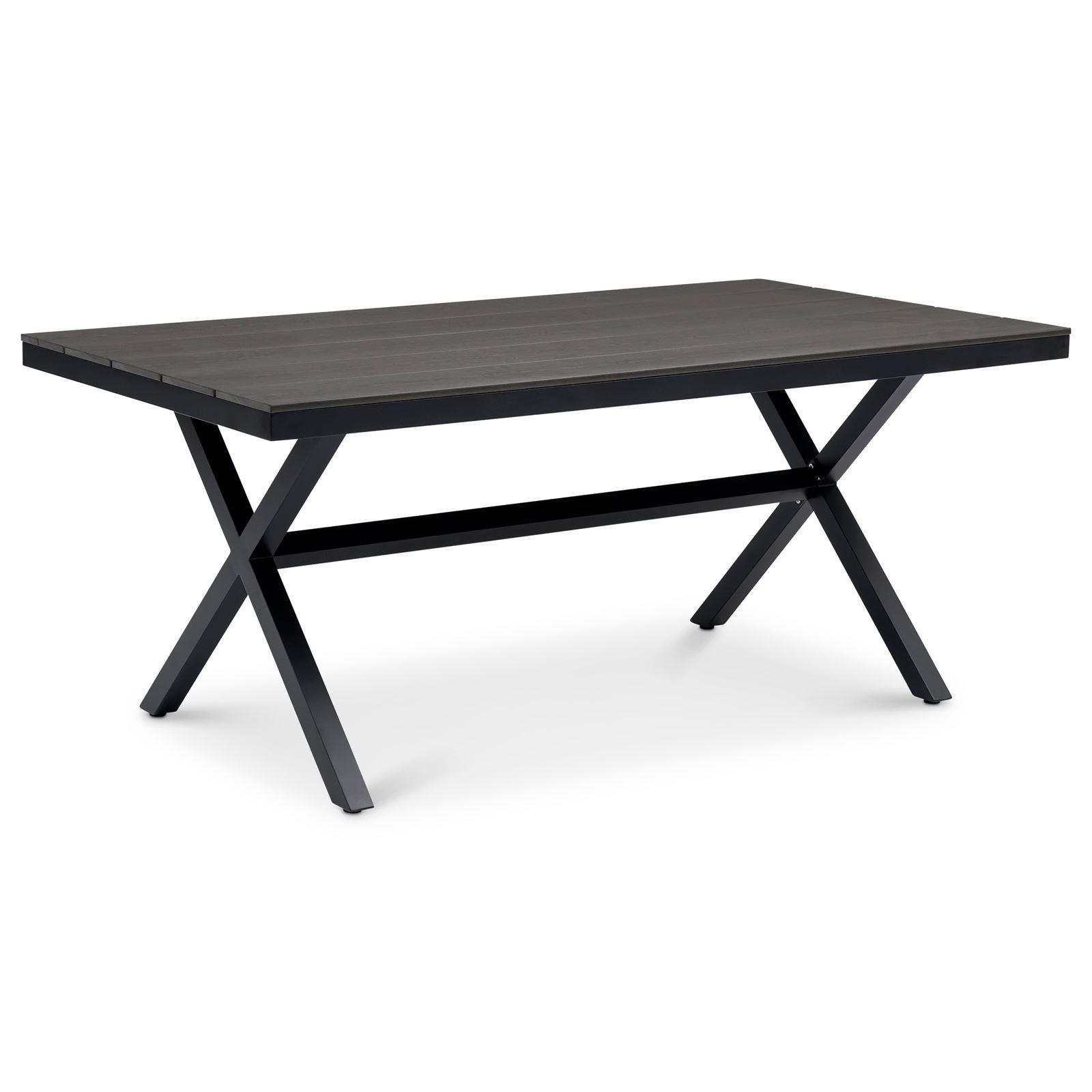 GARTENTISCH ISOLA schwarz - Schwarz, Kunststoff/Metall (100/180/76cm) - IDIMEX