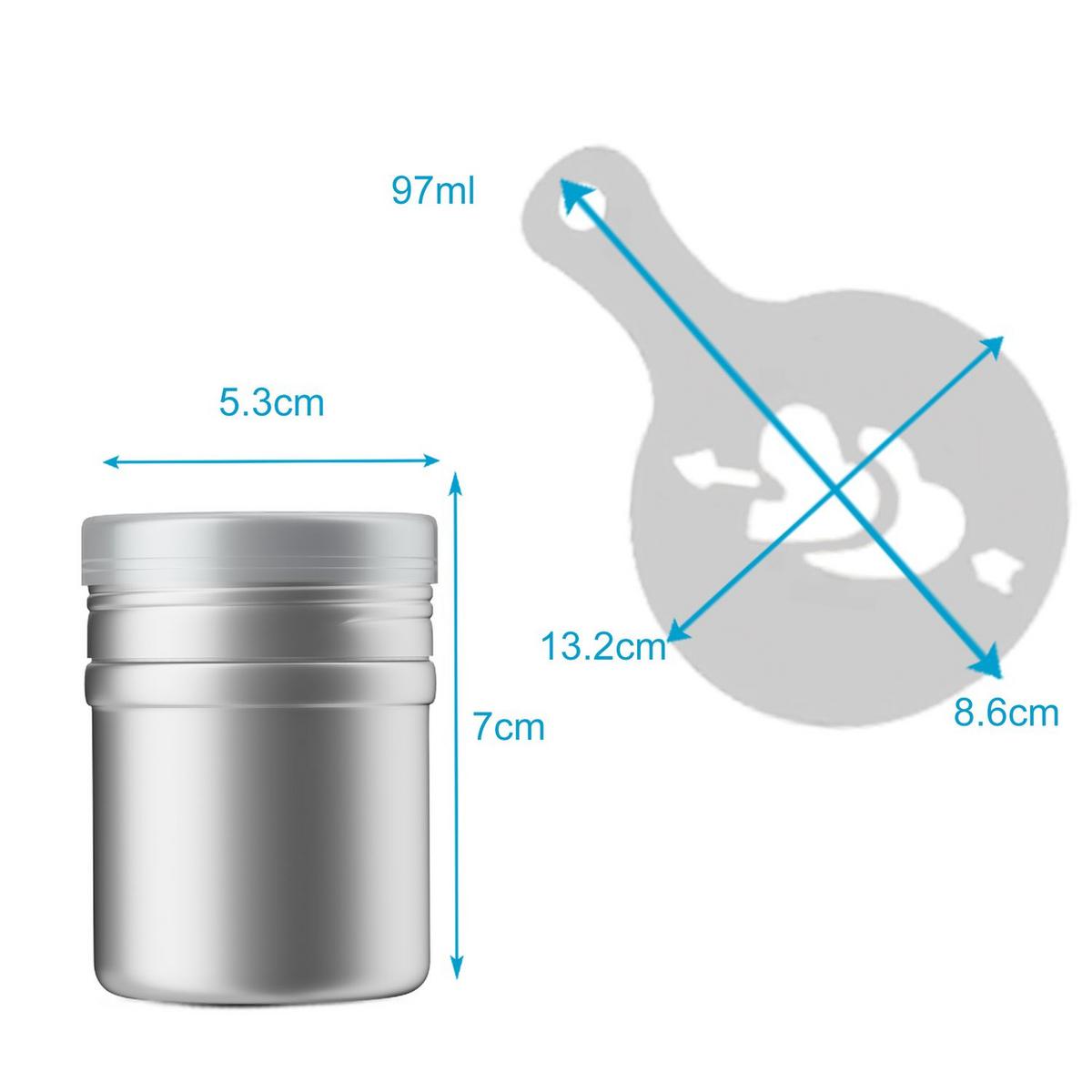 PUDERSTEUER Pulverschüttler Schablonen 18-teiliges Set - Multicolor, Metall (5.3/7/5.3cm) - Intirilife