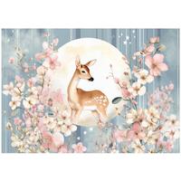 FOTOTAPETE Kinderzimmer Mädchen Tiere Blumen 400x280 - Multicolor, Papier (400/280cm) - Wallarena