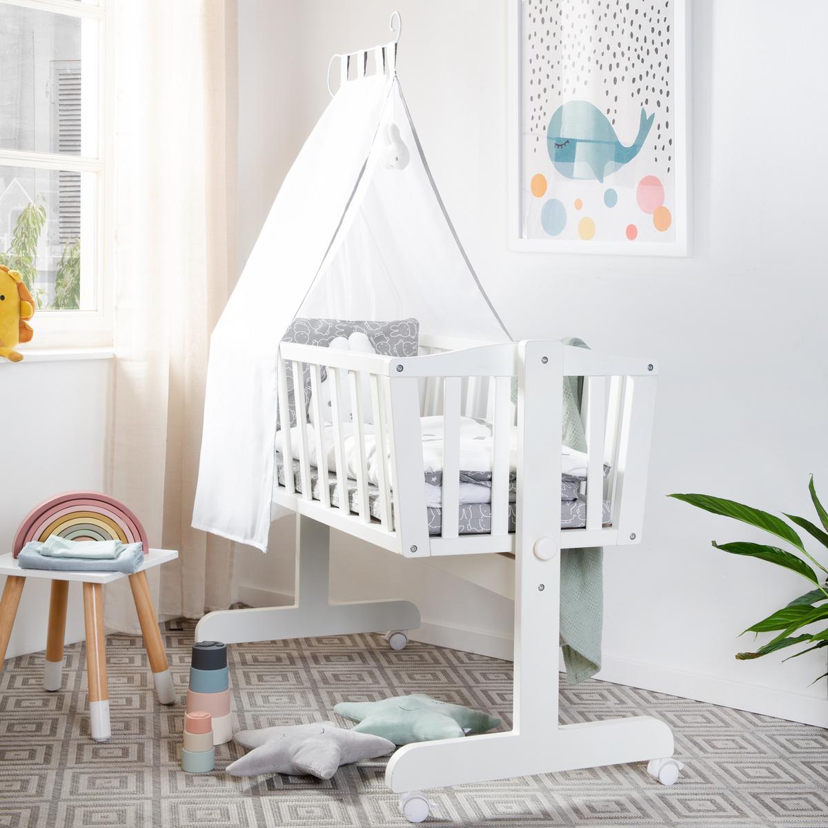 BABYWIEGENSETT Miffy - Weiß, Holzwerkstoff/Textil (40/90cm) - Roba