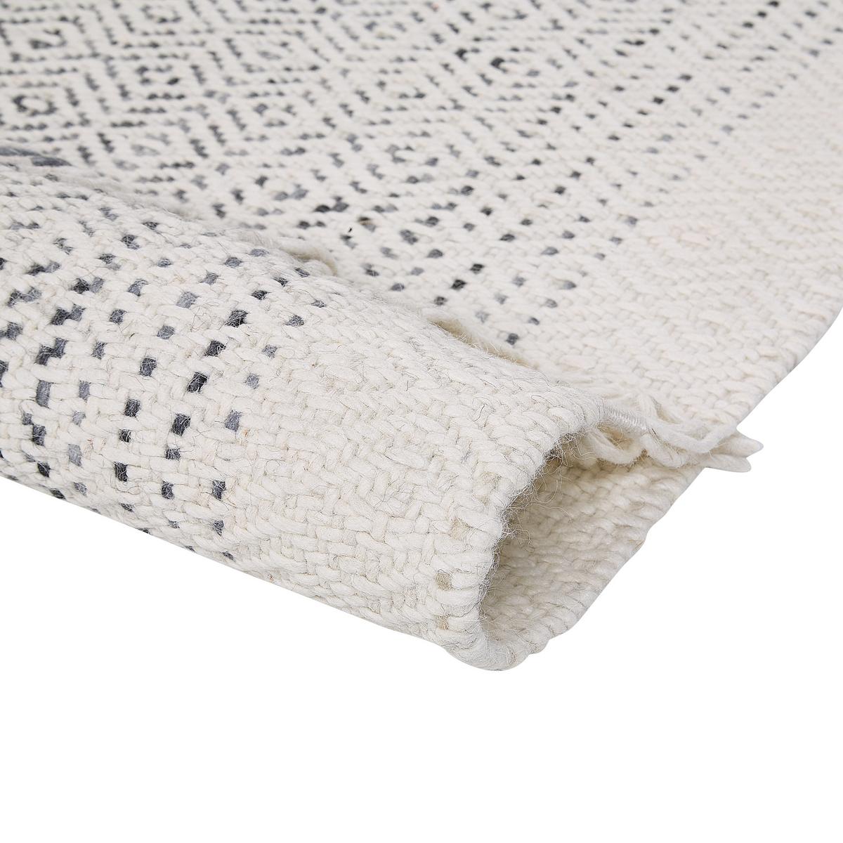 KURZFLOR-TEPPICH Omerli 200/140 cm - Weiß, Textil (140/200cm) - Beliani