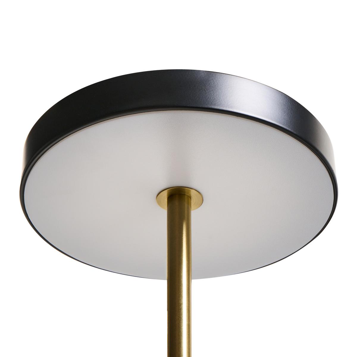 LED Tischlampe mit Dimmer Metall Schwarz Evenlode - Messingfarben/Schwarz, Metall (20/20/41cm) - Beliani