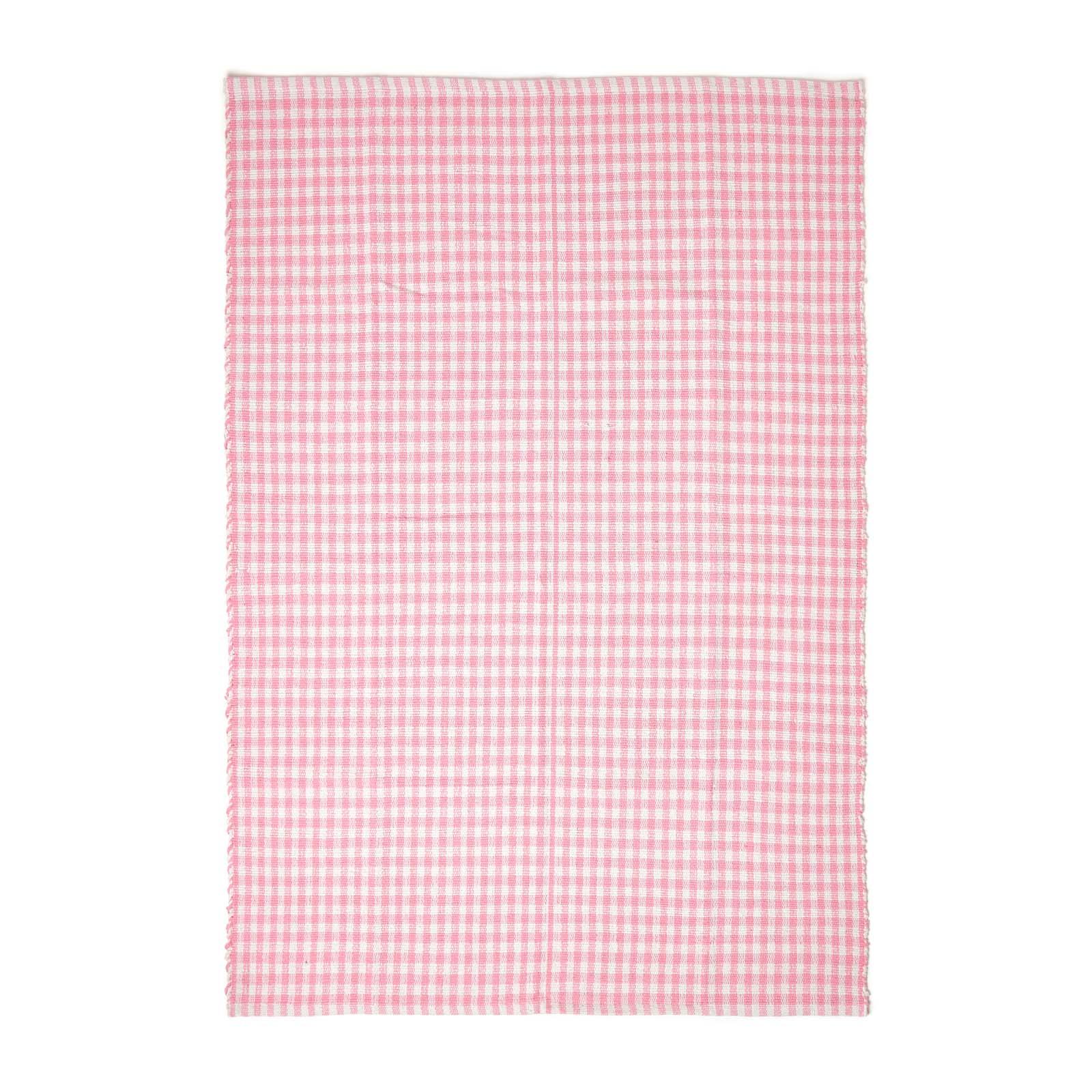 BAUMWOLLTEPPICH Vichy-Karo 60/90 cm - Rosa, Textil (60/90cm) - Homescapes