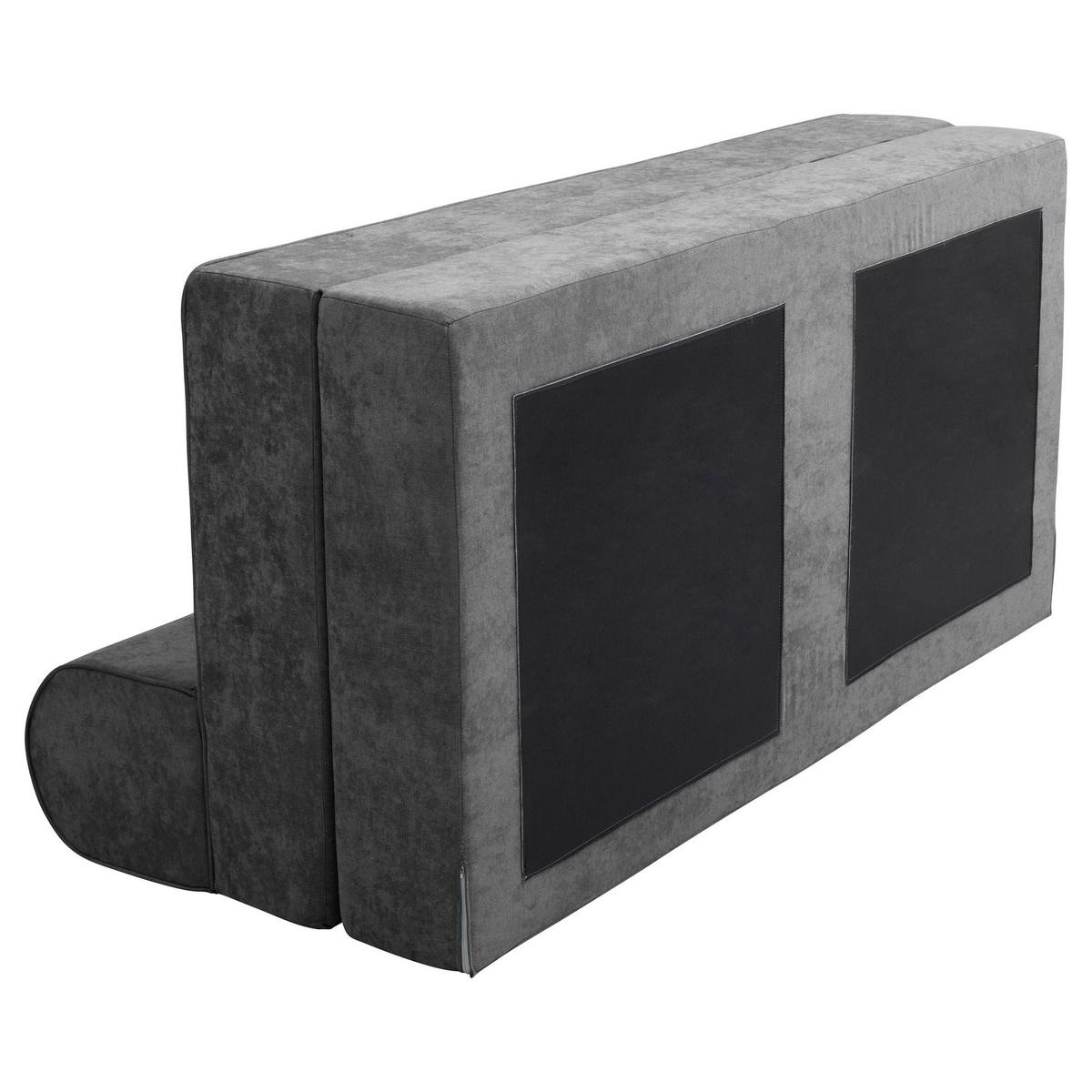 FALTSOFA Katusha Flachgewebe anthrazit - Anthrazit, Kunststoff (80/71/160cm) - 58aufmkessel