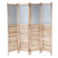PARAVENT Braun, Grau - Braun/Grau, Holz (160/170/2cm) - MCW