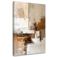 LEINWANDBILD, Beigebraune moderne Boho Abstrakt - Beige, Textil (70/100cm) - Feeby