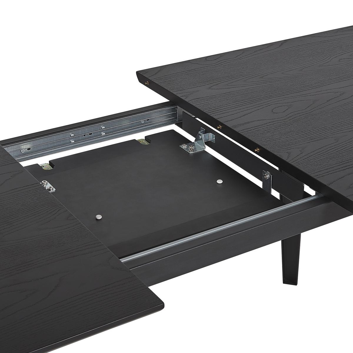 ESSTISCH 160-200/90/75 cm Schwarz Rechteckig Irvington - Schwarz, Holzwerkstoff (200/90/75cm) - Beliani