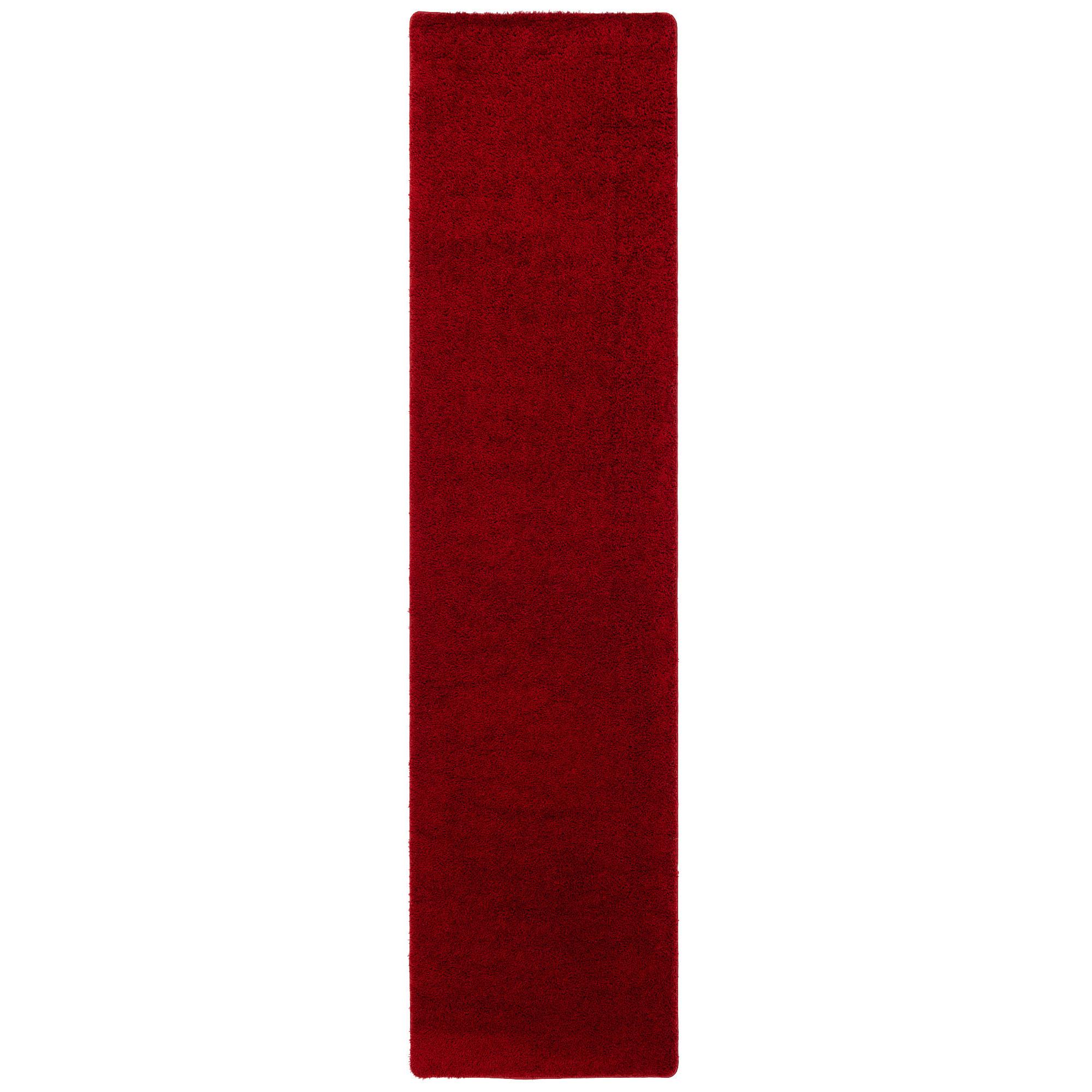 HOCHFLOR SHAGGY LÄUFER TEPPICH PALACE - Weinrot, Textil (80/160cm) - Snapstyle