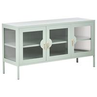 SIDEBOARD mit 3 Türen Metall Mintgrün Gleora - Mintgrün/Grün, Metall (120/65/40cm) - Beliani