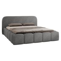 POLSTERBETT Refola Boucle - Schwarz/Naturfarben, Holz/Holzwerkstoff (140/200cm) - MIRJAN24