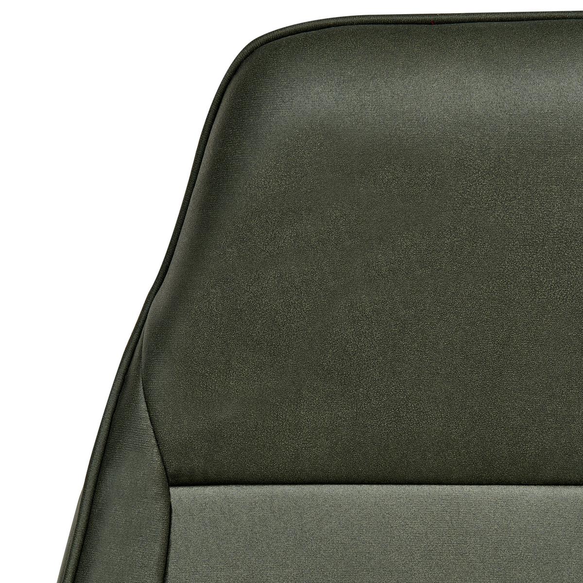 BÜROSTUHL Dunkelgrün Rebel - Dunkelgrün/Schwarz, Textil (67/120/67cm) - Beliani