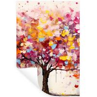 WANDTATTOO Aquarell - Baum - Kunst - Abstrakt Wandbild 40x60 cm - Multicolor, Kunststoff (40/60/0.1cm) - MuchoWow