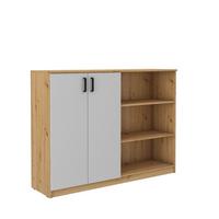 SIDEBOARD MALTESA 158/118/44 cm mit 2 Türen Eiche Artisan - Eiche Artisan/Grau, Holzwerkstoff (158/118/44cm) - MASSENO